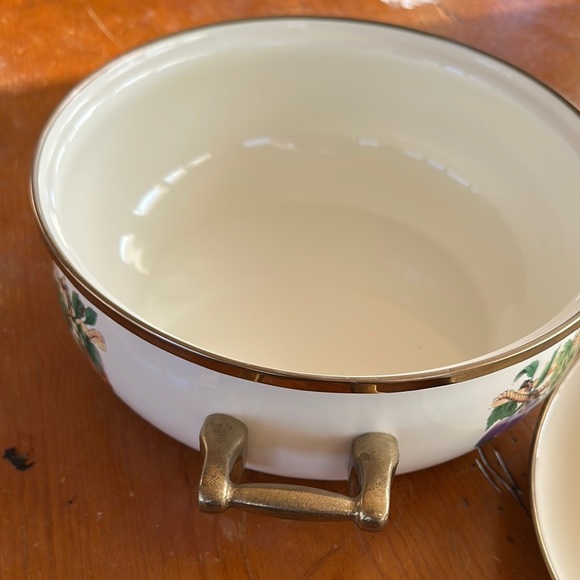 Tabletops Unlimited Vintage Fruit Design Ceramic Casserole Dish - Picture 9 of 14